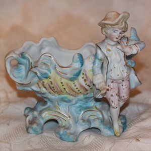 Vintage Occupied Japan Paulux Bisque Boy Planter